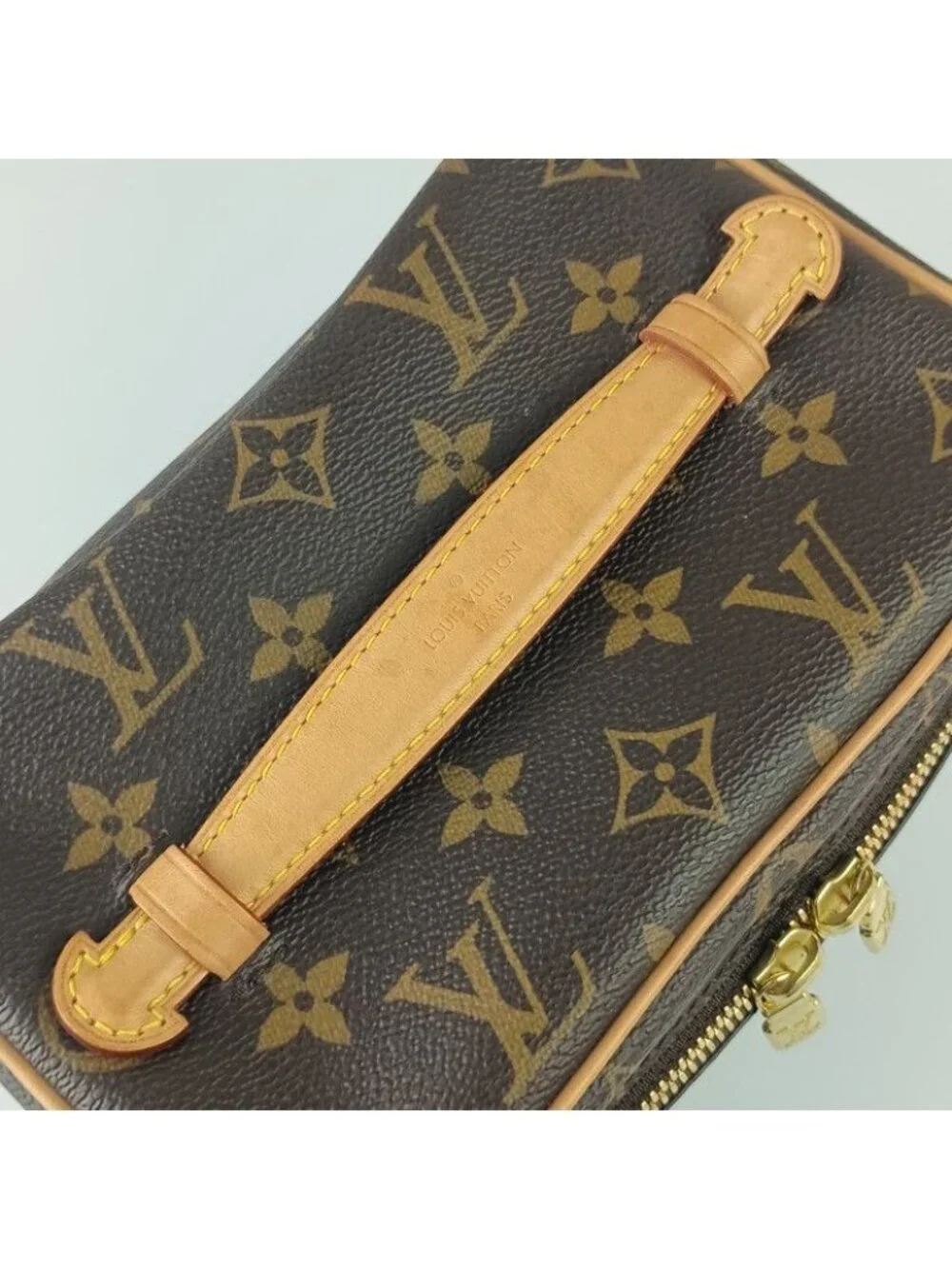 Louis Vuitton Handbag Nice Mini Brown Monogram Vanity Bag Gold